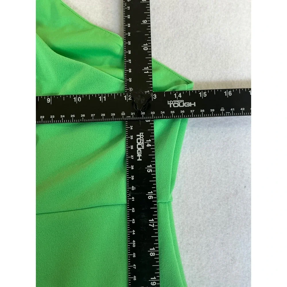 Privy One Shoulder Mini Dress Womens Small Summer Green Cutout Bodycon PD72338H